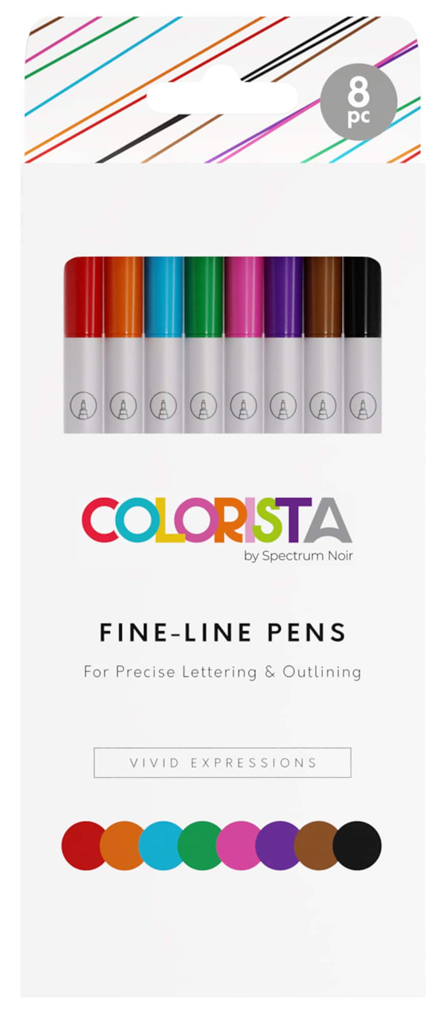 Colorista Vivid Expressions Fine Line Pen, 8ct.